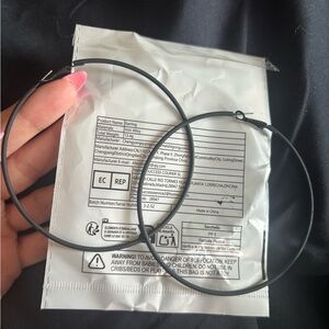 Black Hoop Earrings